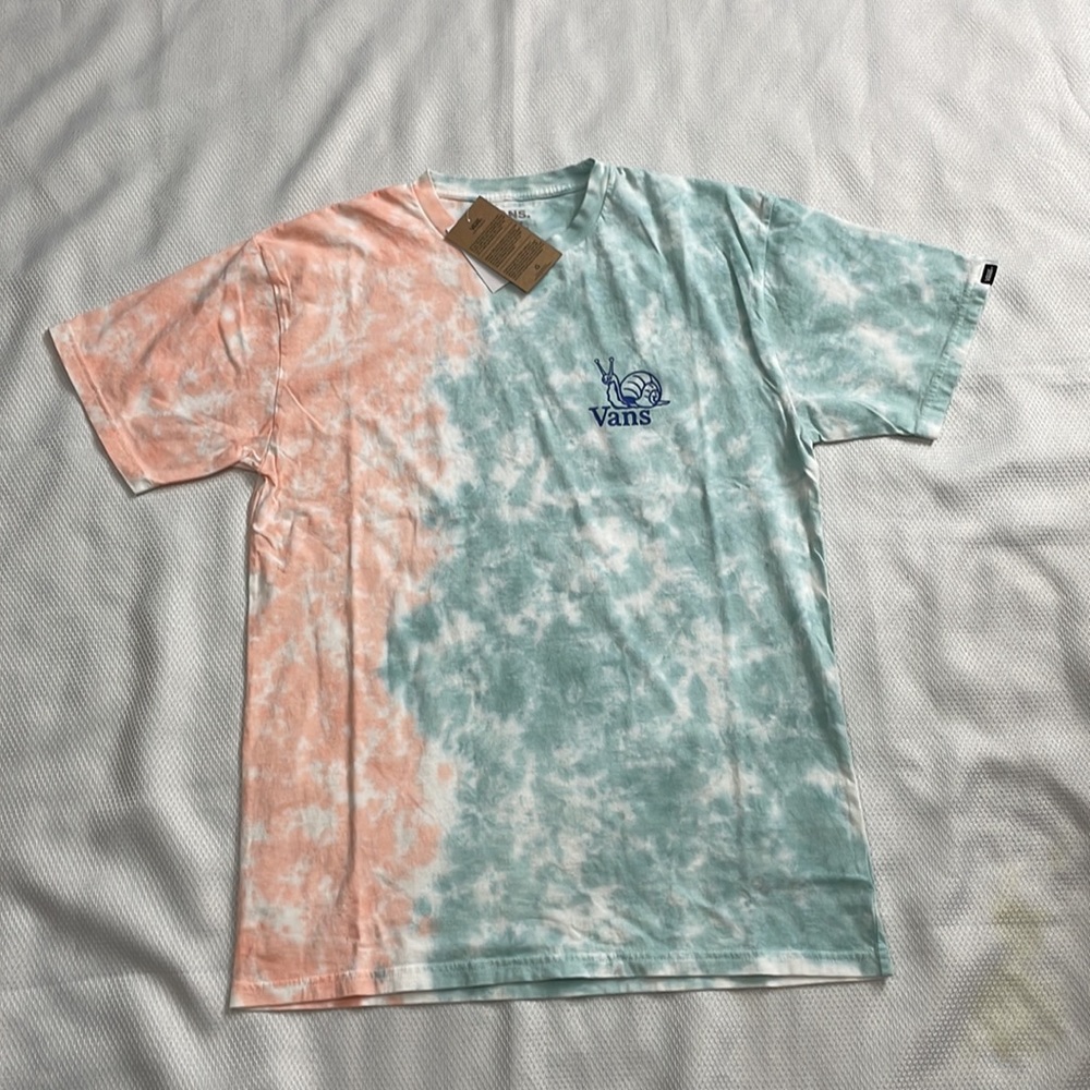 Vans mens tell a friend about Vans short sleeve tie Dye T-shirt off the wall - Picture 3 of 6